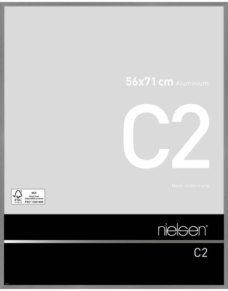 Nielsen Alurahmen C2 56x71 cm struktur grau matt