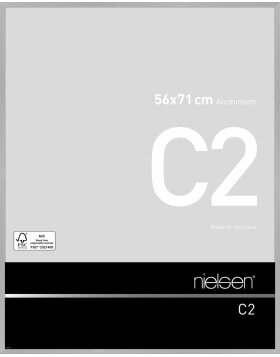 Cadre alu Nielsen C2 56x71 cm structure argent mat