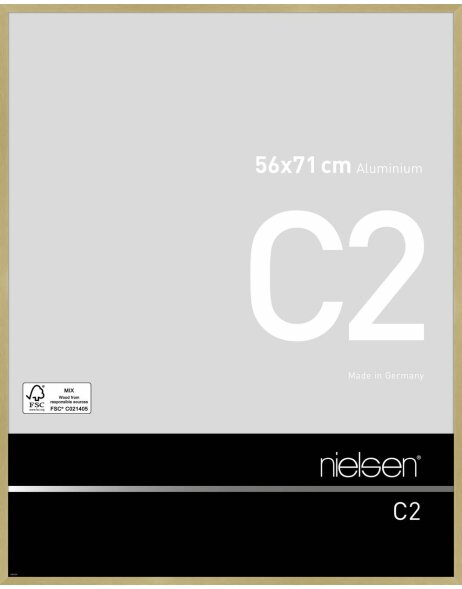 Nielsen Aluminium lijst c2 56x71 cm structuur goud mat