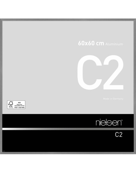 Nielsen Aluminium lijst c2 60x60 cm structuur grijs mat