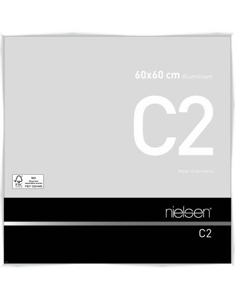 Nielsen Aluminium lijst c2 60x60 cm wit glanzend