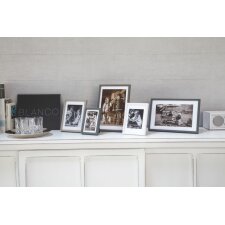 Marco de fotos de madera Korona 10x15 cm gris cemento