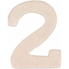 Wood-digit 0 to 9  - 4 cm