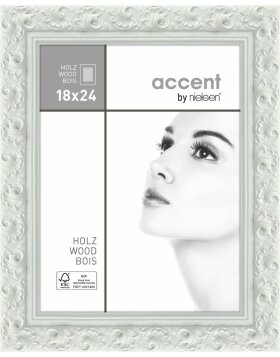 Cornice di legno Arabesque 18x24 cm bianco
