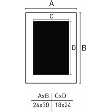 Houten lijst Apollon 24x30 cm zwart