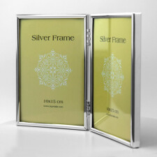 ZEP metal double frame 2 photos silver-plated 7x10 cm to 13x18 cm