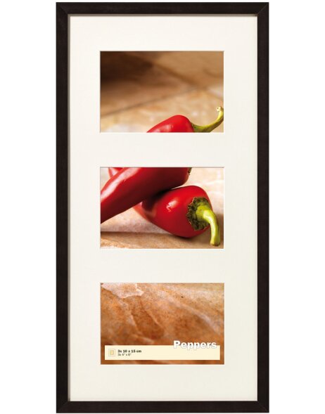 Photo Gallery Peppers 3 photos 10x15 cm black