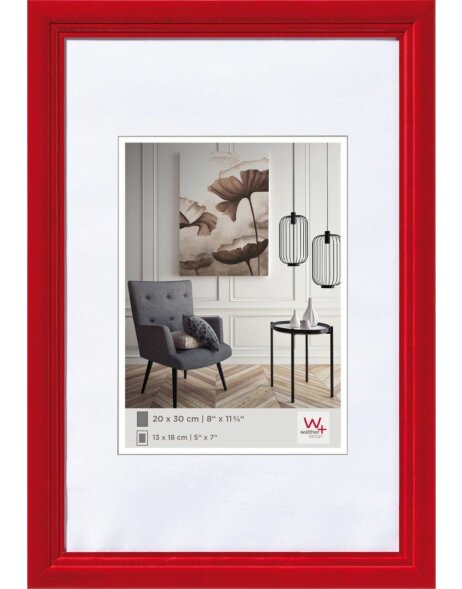 Living wooden frame 20x30 cm red