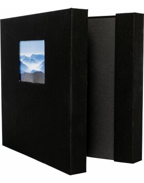 HNFD Álbum de fotos LONA Lino 1000 fotos 34,5x33 cm 168 páginas negras