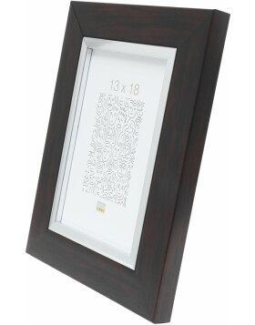 plastic frame S41N mahogany-silver 20x25 cm