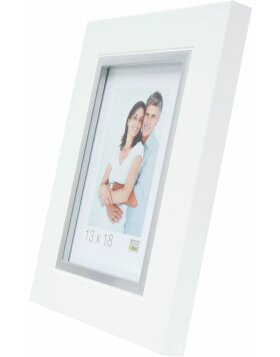 plastic frame S41N white-silver 60x80 cm