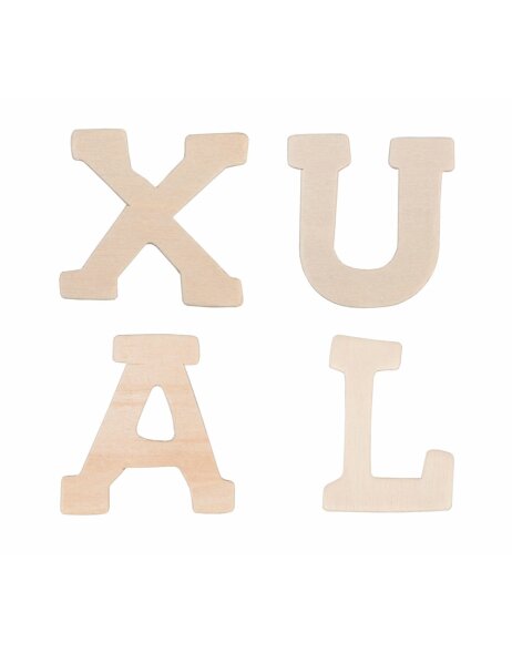 set of 3 letters wooden letters 4 cm - A-Z