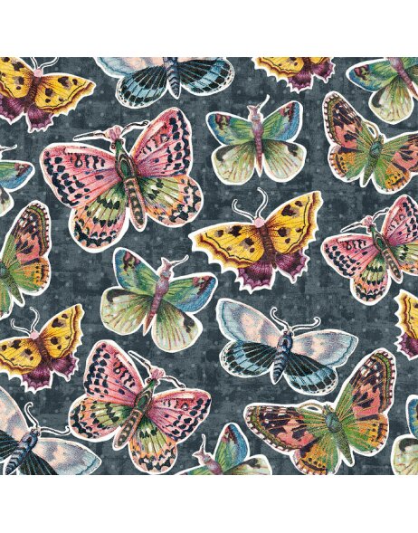 Napkins Butterflies anthracite