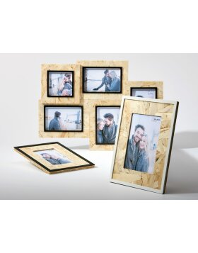 Chip gallery for 5 photos, brown - white