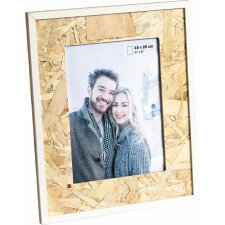 Wooden frame chip 15x20 cm white