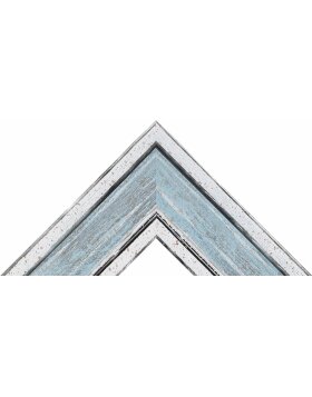 Rama drewniana H460 niebieska 18x24 cm szkło antyrefleksyjne