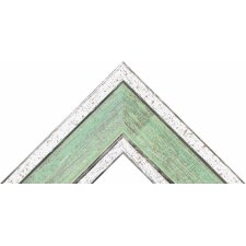 Cadre en bois H460 vert clair 20x20 cm verre antireflet