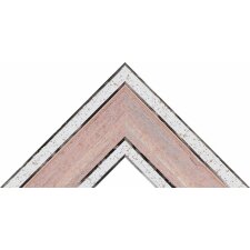 Rama drewniana H460 różowa 20x40 cm Szkło antyrefleksyjne