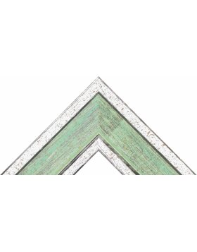 Cadre en bois H460 vert clair 30x60 cm verre normal
