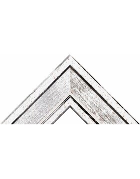 Marco de madera H460 plata 10x20 cm espejo cristal