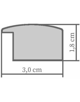 Holzrahmen H220 weiß 9x13 cm Antireflexglas