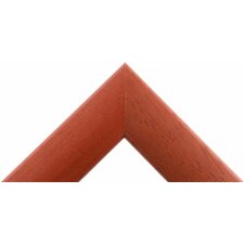Marco de madera H220 rojo 30x30 cm cristal antirreflejos