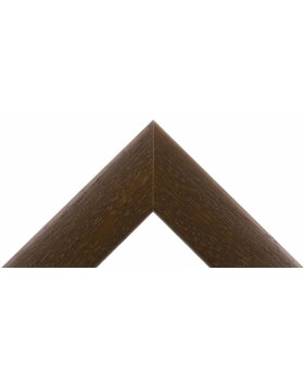Cadre en bois H220 brun foncé 30x60 cm verre antireflet