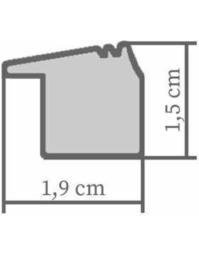 Holzrahmen H320 eiche 10x10 cm Antireflexglas