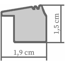 Holzrahmen H320 mahagoni 10x10 cm Antireflexglas