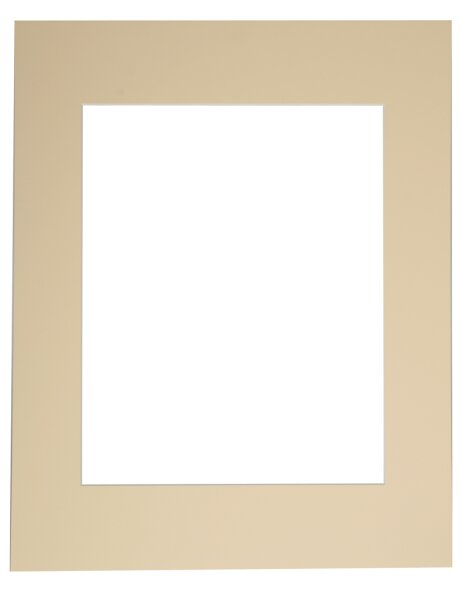 cremefarbenes Schr&auml;gschnitt-Passepartout im Format 40x60 cm