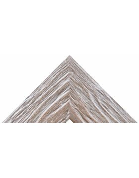 Cadre en bois H380 chêne, blanchi à la chaux 10x20 cm verre antireflet