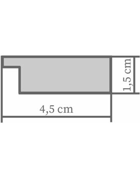 Holzrahmen H380 weiß 18x24 cm Normalglas