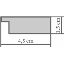 Holzrahmen H380 schwarz 20x20 cm Normalglas