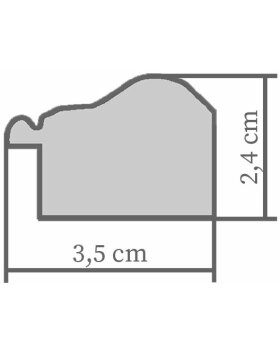 Holzrahmen Landhaus 42x60 cm schwarz Antireflexglas