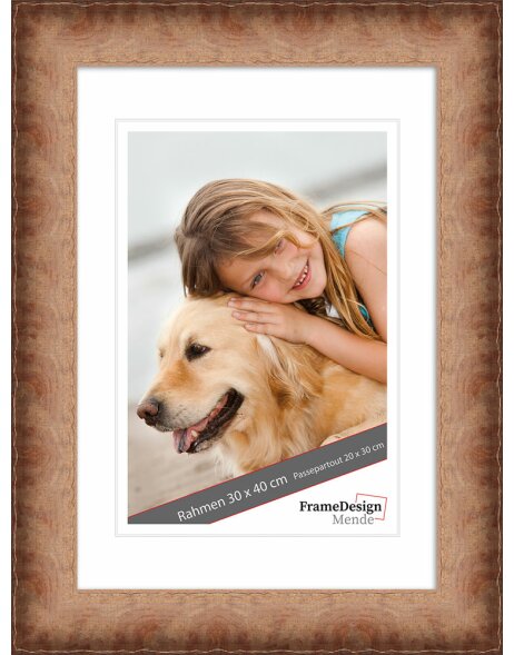 wooden frame H620 brown 21x30 cm anti reflective glass