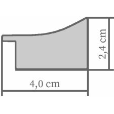 Holzrahmen H620 Antik 15x21 cm schwarz Antireflexglas