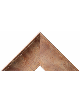 Marco de madera H620 antiguo 20x60 cm cristal acrílico marrón