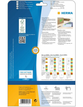 Etiquetas HERMA A4 verde 70x37 mm papel mate 480 unidades