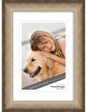 wooden frame H620 ivory 25x38 cm glass museum