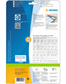 Etiketten Premium a4, wit 83,8x50,8 mm papier mat 250 st.