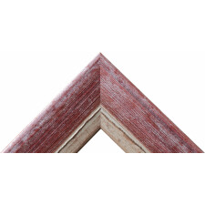Rama drewniana H640 czerwona 10x15 cm szkło antyrefleksyjne