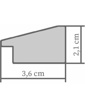 Holzrahmen H640 braun 20x40 cm Antireflexglas