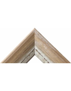Marco de madera H640 marrón 30x60 cm cristal antirreflejos