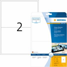 HERMA Labels white Glossy 199,6x143,5 A4 LaserCopy 50 pcs.