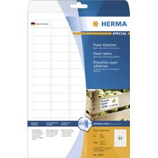 HERMA Etiketten A4 weiß 35,6x16,9 mm extrem stark haftend Papier matt 2000 St.