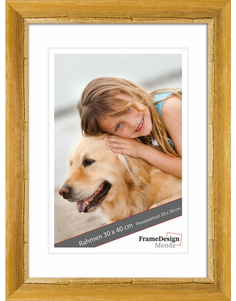 wooden frame H640 yellow 10x10 cm empty frame
