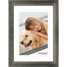 wooden frame H640 gray 20x20 cm glass museum