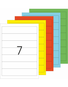 Etykiety do folderów a4 zielone 192x38 mm papier matowy kryjacy 140 szt.