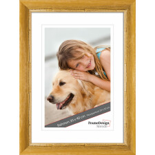 wooden frame H640 yellow 30x30 cm glass museum