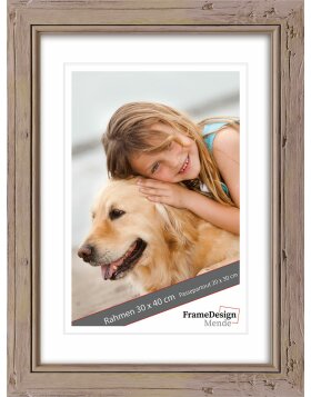 wooden frame H660 nature 42x60 cm anti reflective glass